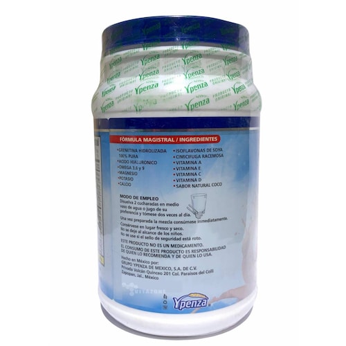 Grenetina Hidrolizada 1.1 kg sabor Coco Ypenza 