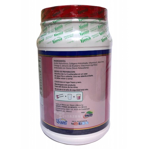 Ácido Hialurónico, Colágeno y Aloe Vera 1.100 kg Mora Ypenza 