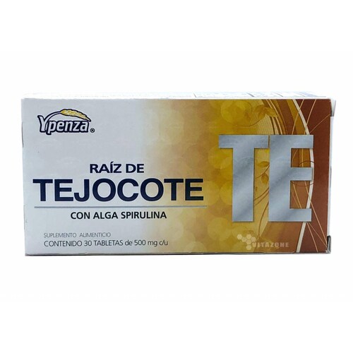 Raíz de Tejocote con alga Spirulina 30 tabletas Ypenza 