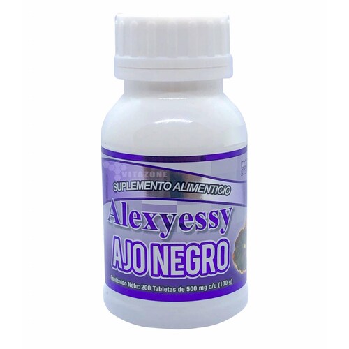 Ajo Negro 200 tabletas de 500 mg Alexyessy 