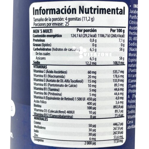 Men's Multi vitamínico para hombre 100 gomitas Solanum 