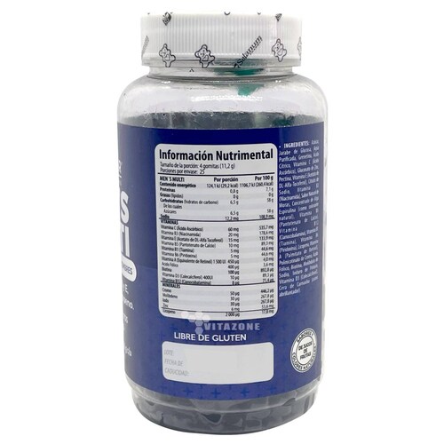 Men's Multi vitamínico para hombre 100 gomitas Solanum 