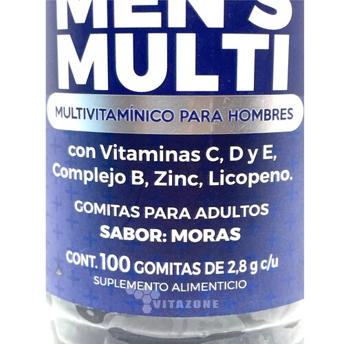 Men's Multi vitamínico para hombre 100 gomitas Solanum 