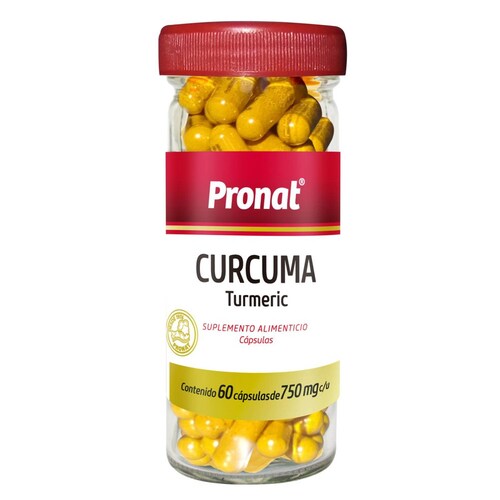 Curcuma 60 cápsulas Turmeric 750 mg Pronat 
