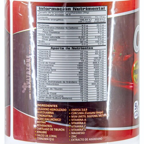 Colágeno Hidrolizado Glucosamina Biotina Arándano 1.1 kg 