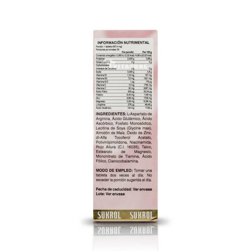 Sukrol Mujer 30 tabletas Vitaminas Minerales 