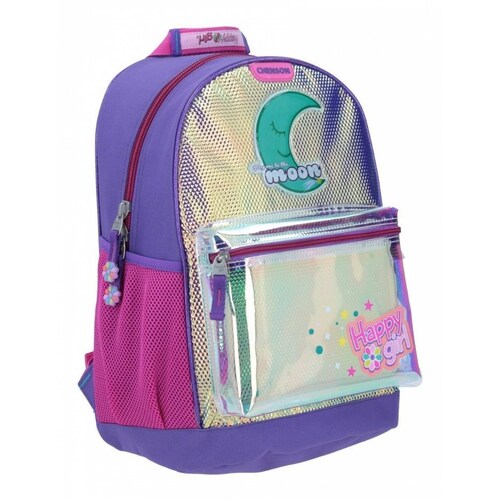 Mochila Grande Chenson The Moon Happy Girl Iridiscente 