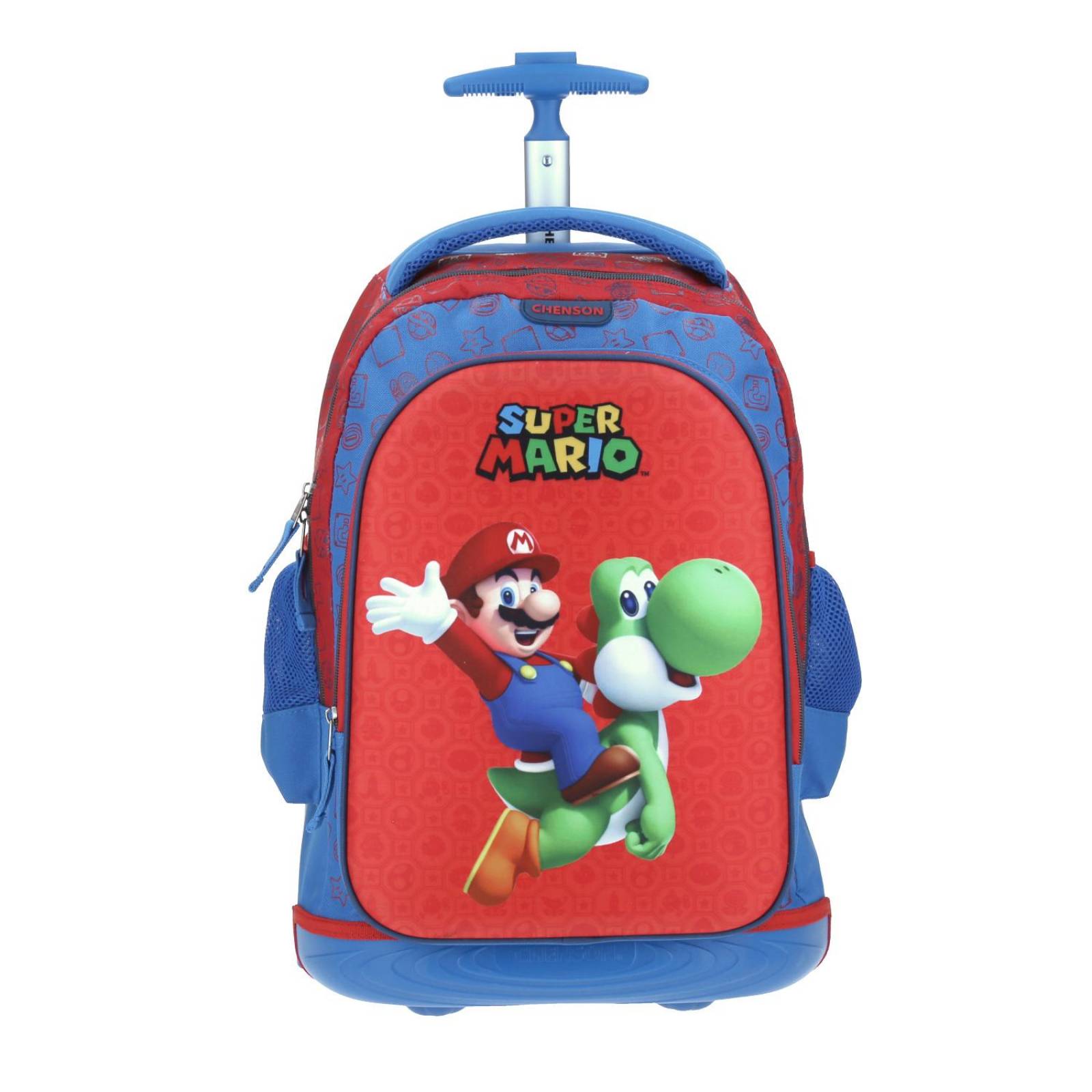 Mochila con Ruedas Grande Rojo Chenson Mario Bros Primaria CAPRI para nino