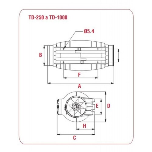 Extractor Helicocentrifugo En Linea Td250/100 Silent S&p