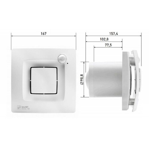 Extractor Para Baño Inteligente Silent Dual 100 Soler&palau