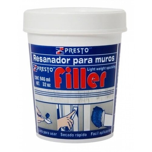 Resanador Muros Presto Filler 946ml Secado Rápido