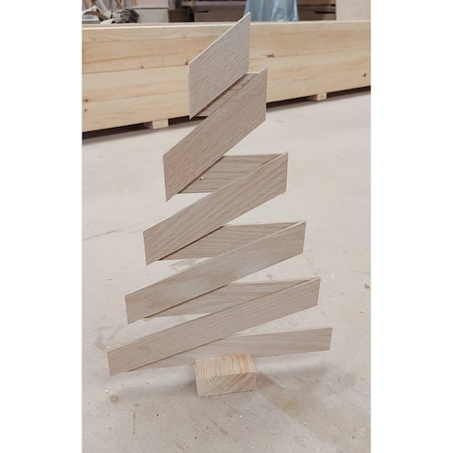 2pzas Arbol Navidad Madera Reciclada Chico 27x40cm P decorar