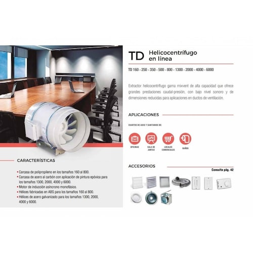 Extractores Helicocentrífugos Td160 Ventiladores En Linea