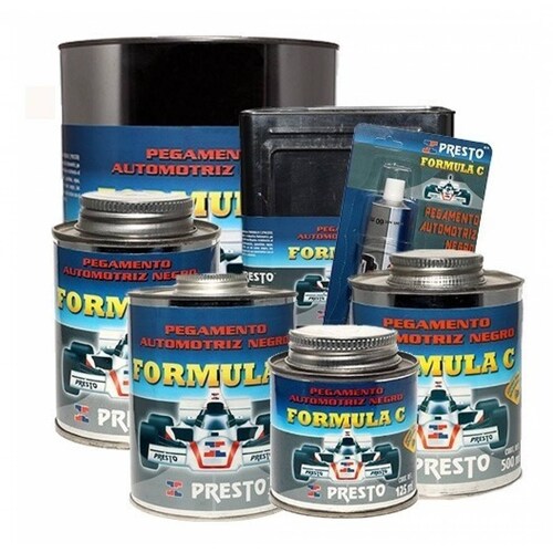 Pegamento Formula C Empaques Hules Metal Color Negro 1l