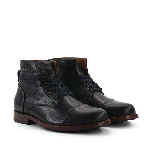 Bota De Piel Paruno Bruce P221801 Negro 