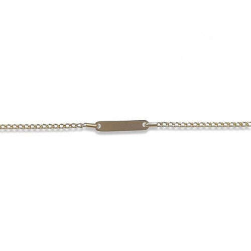 Esclava Bebe Niños Barbada 15.5 cm - 13.5 Oro Sólido 14k 