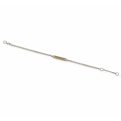Esclava Bebe Niños Barbada 15.5 cm - 13.5 Oro Sólido 14k 