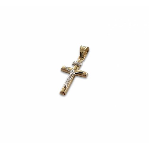 Dije Cristo Liso Oro Sólido 14k 2.6 Cm 