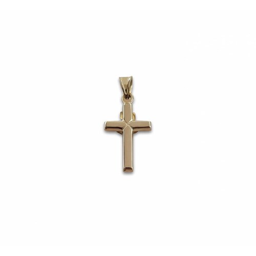 Dije Cristo Liso Oro Sólido 14k 2.6 Cm 