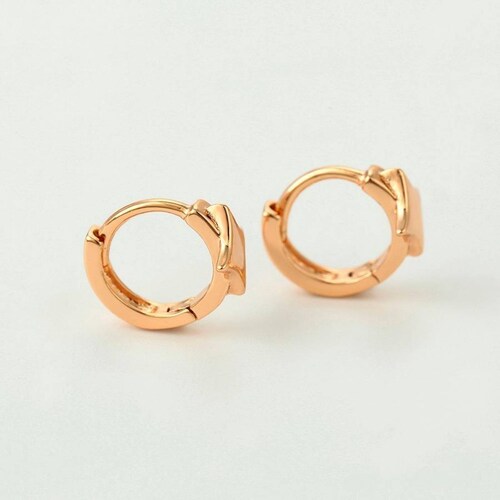 CRISTAL AMOR - Arracadas Huggies Estrella Para Niña Oro 14k Laminado 