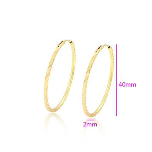 CRISTAL AMOR Aretes Arracadas Facetadas Espejo Ligeras 4 cm Oro 14K Laminado .