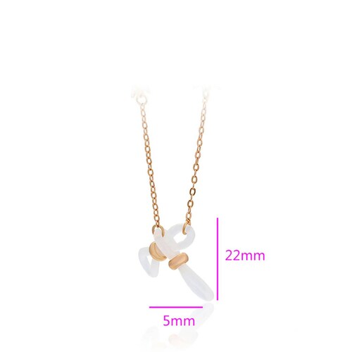 CRISTAL AMOR - Collar Cadena Estrellas Lentes Cubrebocas Gafas Oro Laminado 14k Dorado
