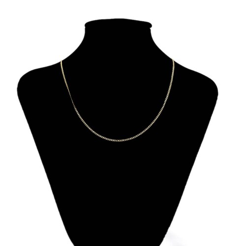CRISTAL AMOR - Cadena Unisex Tejido Ingles 1 x 1 50 cm 2 mm Oro 14K Laminado Dorado