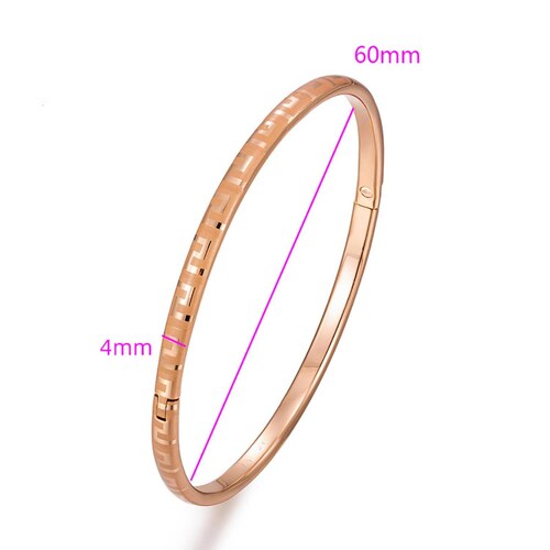 CRISTAL AMOR - Pulsera Brazalete Para Dama Diseño Grecas Oro 18K Laminado Dorado