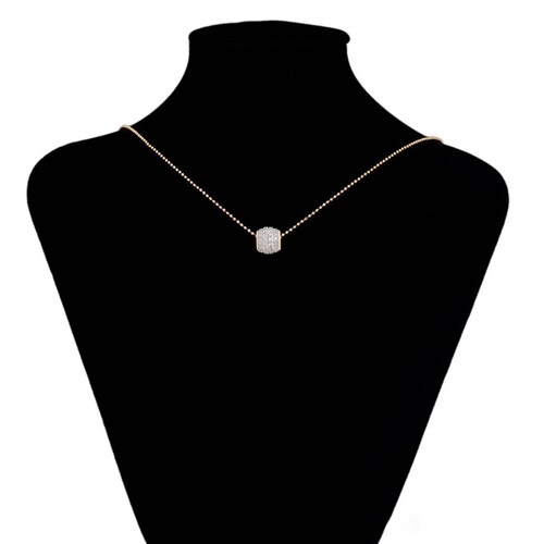 CRISTAL AMOR - Collar y Dije Bola de Fuego Cristales Oro 18K Laminado Dorado