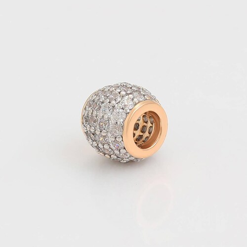 CRISTAL AMOR - Collar y Dije Bola de Fuego Cristales Oro 18K Laminado Dorado
