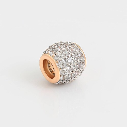 CRISTAL AMOR - Collar y Dije Bola de Fuego Cristales Oro 18K Laminado Dorado