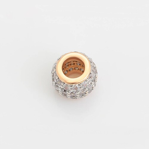 CRISTAL AMOR - Collar y Dije Bola de Fuego Cristales Oro 18K Laminado Dorado