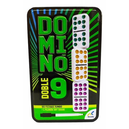 Domino Doble 9 En Caja Metalica 