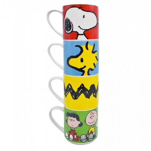 Set De 4 Tazas Snoopy Apilables