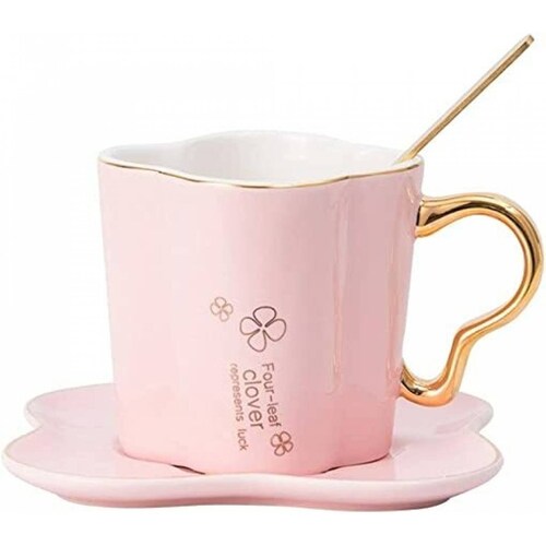 Taza De Café De Cerámica Y Juego De Platillos