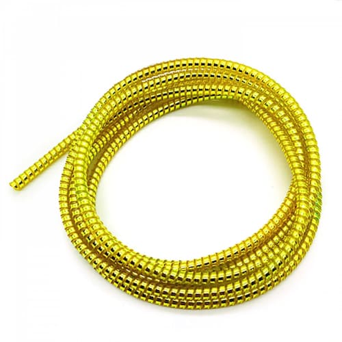 Espiral Protector Cubierta Cable Datos Usb Color Estilo Metálico Brillante Amarillo