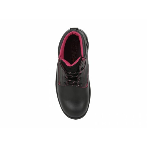 Bota Industrial Con Casquillo Sicuro SI26 Color Negro Para Dama