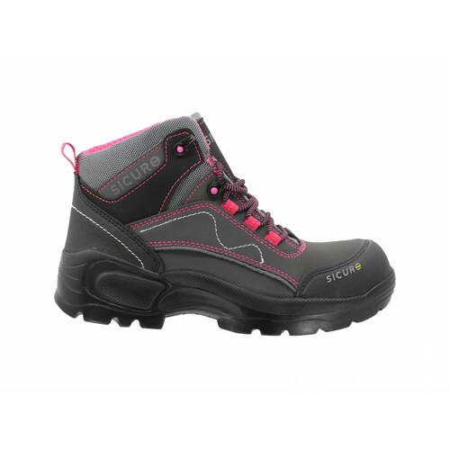 Bota Industrial Con Casquillo Sicuro Si50 Color Gris Para Dama
