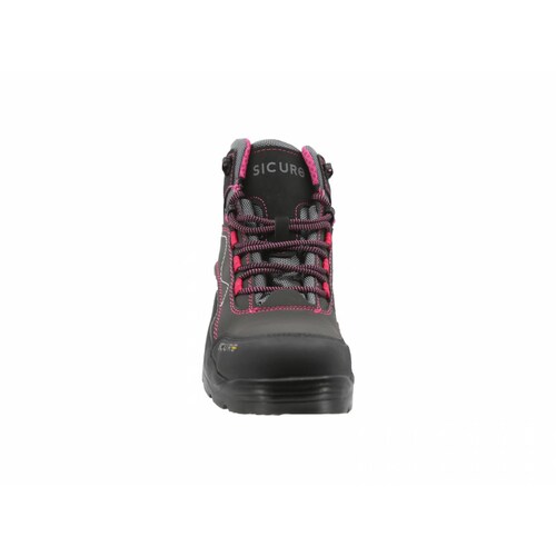Bota Industrial Con Casquillo Sicuro Si50 Color Gris Para Dama