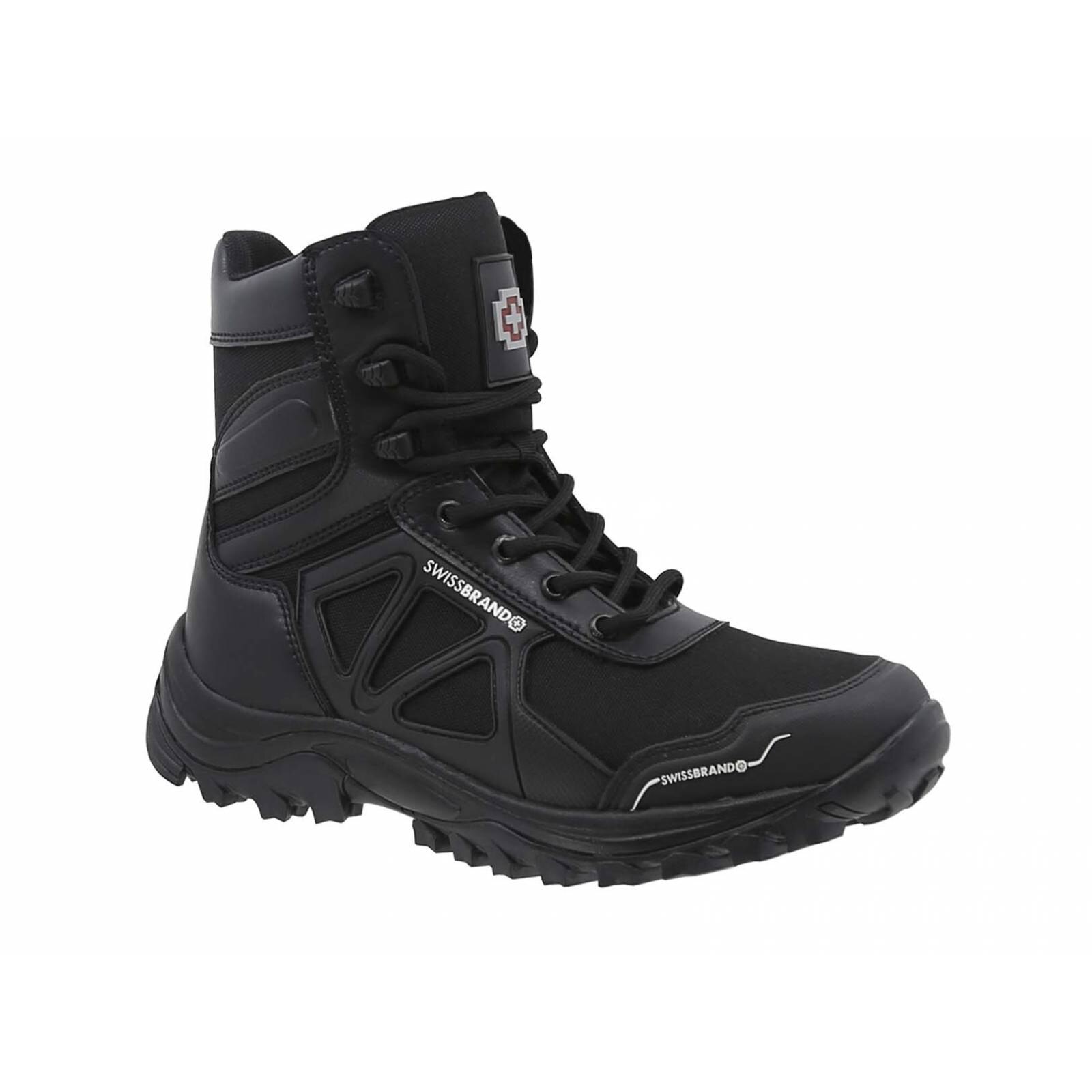 Bota Tactica Swissbrand Uzwil 990 Negro Cana alta para Hombre