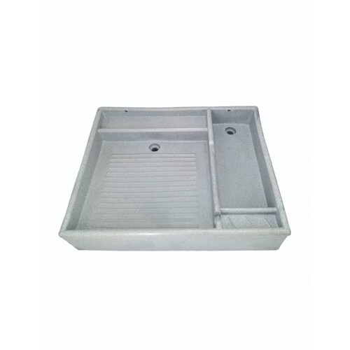 Lavadero de plástico antibacterial lavamas cobijero color granito
