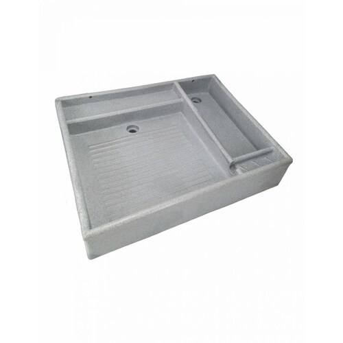 Lavadero de plástico antibacterial lavamas cobijero color granito