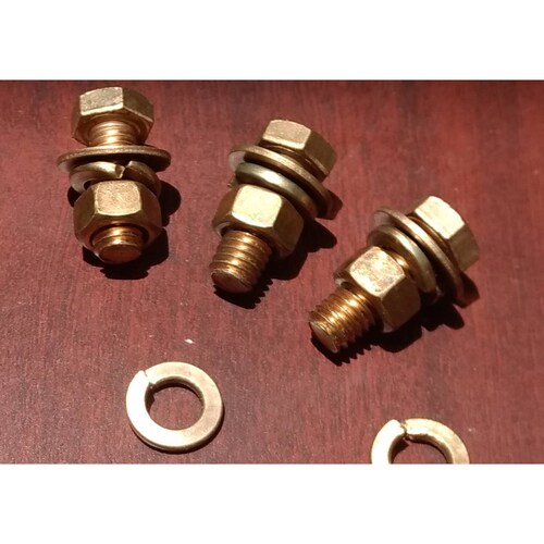 Tornillo Bronce Al Silicio 1/4x1 1/4 Kit C Tuerca Y 2 Rondanas