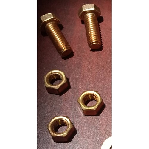 Tornillo Bronce Al Silicio 1/4x1 1/4 Kit C Tuerca Y 2 Rondanas