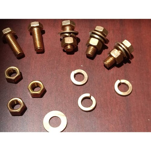 Tornillo Bronce Al Silicio 1/4x1 1/4 Kit C Tuerca Y 2 Rondanas