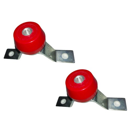Kit 2 trapecios con aisladores 600Volts para soportar barra de tierra física incl. Tornillos de bronce