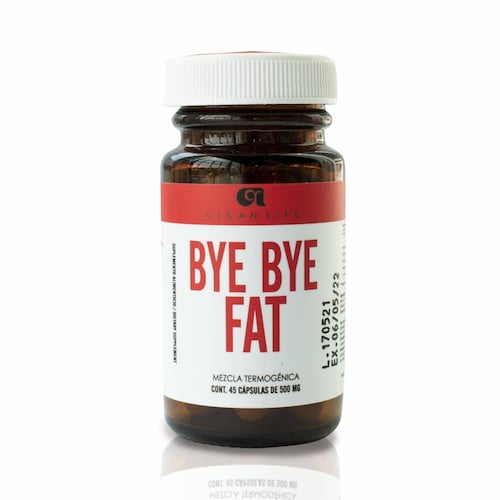 Capsulas Hoodia Gorgonii, Cafe Verde, Pimienta de Cayena- Bye Bye Fat- Clean Life- 45 caps de 500mg