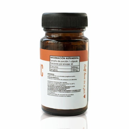 Capsulas de Extracto de Curcuma Y Jengibre- Turmeric- Clean Life- 45 caps de 500mg
