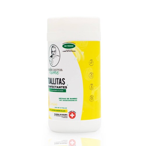 3 Pack- Toallitas Sanitizantes- Green Doctor-45 Toallitas cada uno