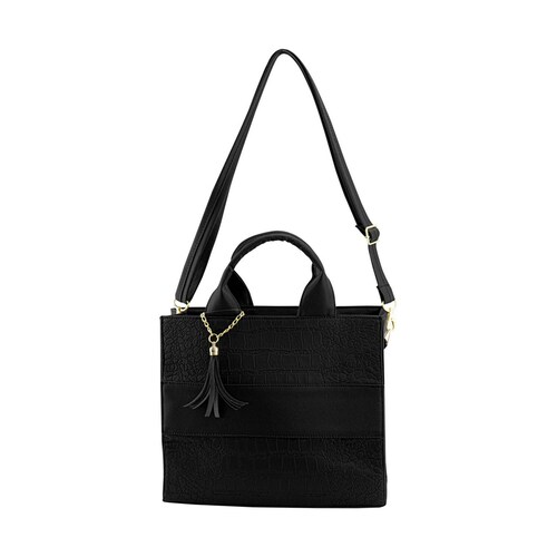Bolso Para Mujer Negro Dapra Drilo Sintetico Irais Nueva Imagen